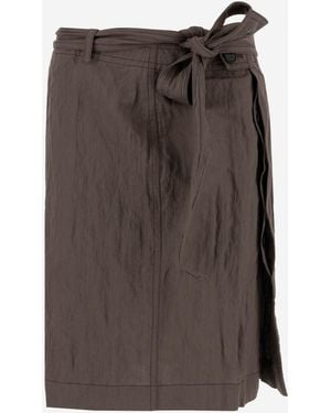 スカート FERRAGAMO WHITE WRAP SKIRT IN COTTON BLEND Ferragamo White wrap skirt in cotton blend | TheDoubleF