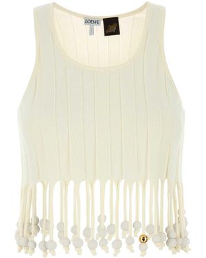 Loewe Ivory Cotton Paula Ibiza Top - Natural