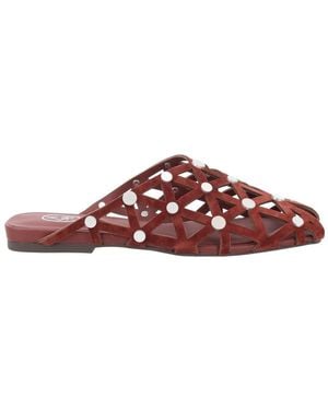 Ash Mules Bone 02 Leather - Red