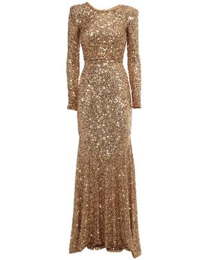 Elisabetta Franchi Long Dress - Natural