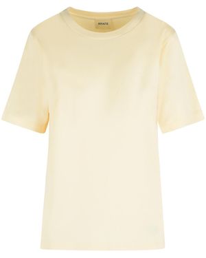 KHAITE 'Allen' Silk T Shirt - Natural