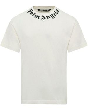 Palm Angels T-shirt en coton avec logo - Blanc