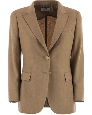 SAULINA Angelica Two Button Blazer - Braun