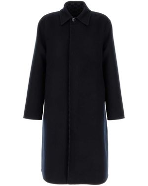 Gucci Solid Wool Coat - Black