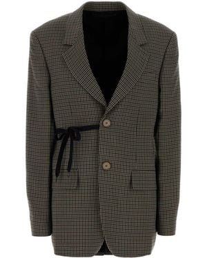Balenciaga Embroidered Lyocell Blazer - Black