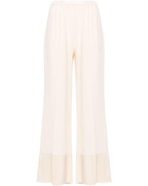 Forte Forte Envers Satin Flared Hosen - Weiß