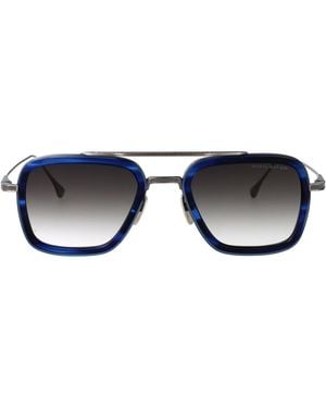 Dita Eyewear Aviator Sunglasses 7806 T Blu Sil Blu Slv - Blue