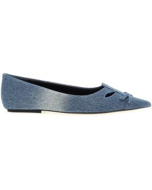 Marc Jacobs 'the Denim Kat' Balletflats - Blauw