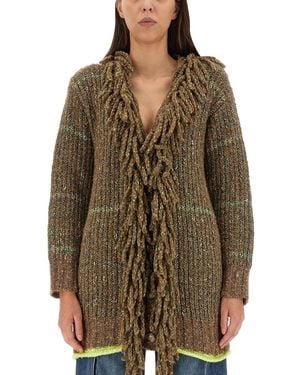 Stella McCartney Wool Blend Cardigan - Brown