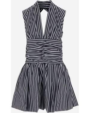 Patou Mini -Kleid mit offenem Rücken in Baumwollpoplin - Schwarz