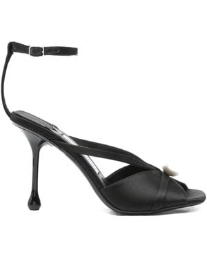 Jimmy Choo Siva 95 Satinsandalen - Schwarz