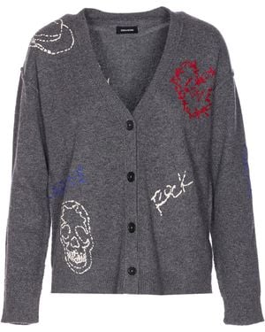 Zadig & Voltaire Mirkaz Kasjmier Vest Met V-Hals - Grijs