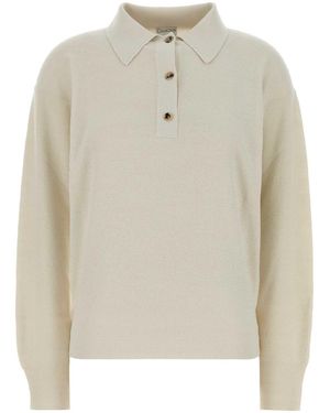 Calvin Klein Knit Helga Polo Shirt - White