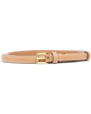 Prada Logo Buckle Belt - Natural