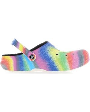 Crocs™ Crosliteâ„ Classic Lined Spray Dye Mules - White