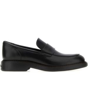 Hogan Leather H704 Loafers - Black