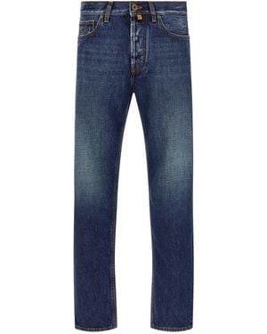 Jacob Cohen 'Cropped Tapered' Jeans - Blau