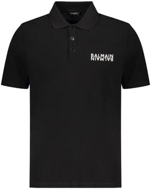 Balmain Poloshirt aus -Baumwolle - Schwarz