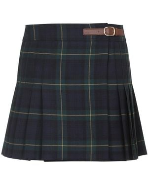 Celine Wollen Minirok - Blauw