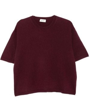 Soft Goat Cashmere T-Shirt - Purple