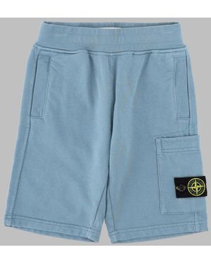 Stone Island Bermuda Con Logo - Blue