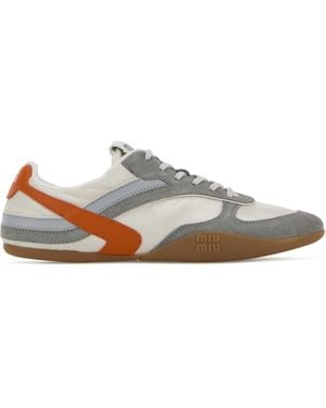 Miu Miu Lace Up Trainers - White