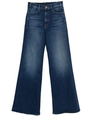 Mother Hustler Roller Jeans Mit Knopfverschluss - Blau