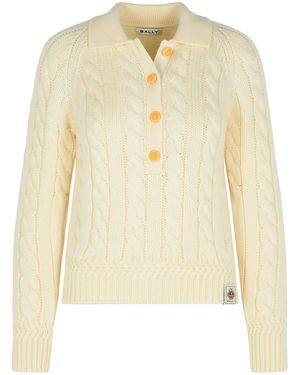 Bally Ivory Extrafine Merino Wool Sweater - Natural