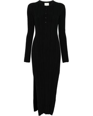 Loulou de Saison Rib Long Dress Clothing - Black