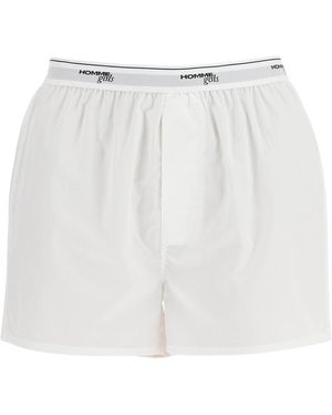 HOMME GIRLS High Waisted Cotton Boxer - White