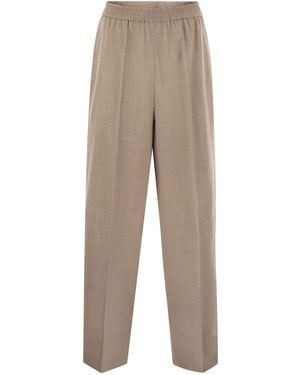 Fabiana Filippi Straight Wool Pants - Natural