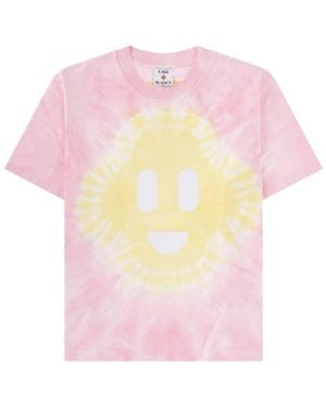 CASABLANCA Tie-Dye Crew Neck T-Shirt - Pink