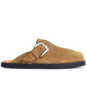 Maison Margiela 'Tabi' Suede Slippers - White