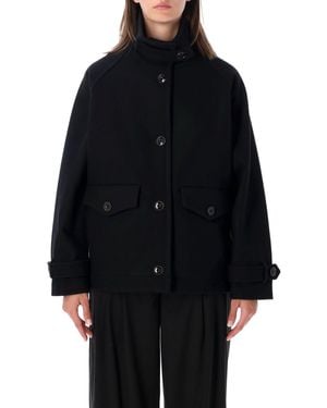 Sessun Lee Woolly Short Wool Coat - Black