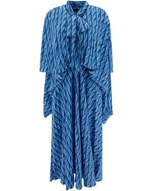 Balenciaga Printed Dress - Blue