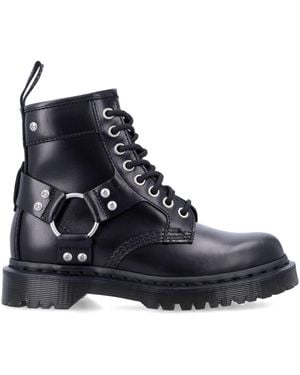 Dr. Martens Leather 1460 Harness Boots - Blue