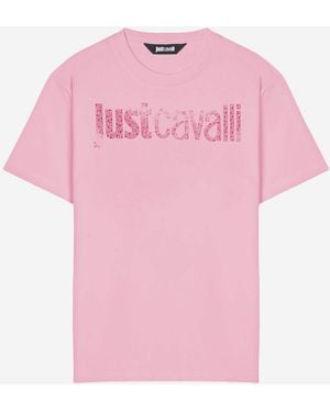 Just Cavalli Cotton T-Shirt - Pink
