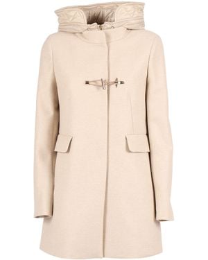 Fay Toggle Coat Db Front Nylon - Naturel