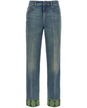 Valentino Garavani Jacquard Jeans - Blau