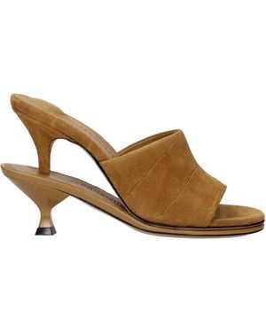Jacquemus Suede Sandals/Camel - Brown
