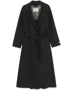 Paltò Cappotto Con Cintura - Nero