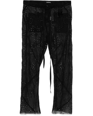 Ann Demeulemeester Lace Trousers - Black