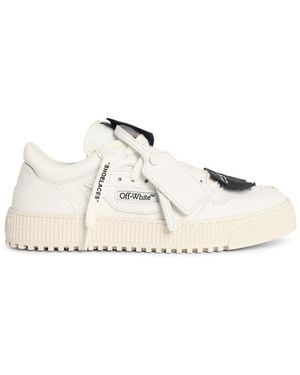 Off-White c/o Virgil Abloh Off-White-Sneaker "3.0 Court Low Top" aus weißer Lear-Mischung