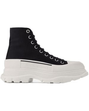 McQueen Tread Slick Sneakers Black/White Canva - Blau