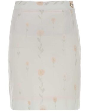Vivienne Westwood Floral Mini Skirt - White