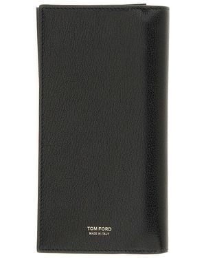 Tom Ford Logo-Print Wallet - Black
