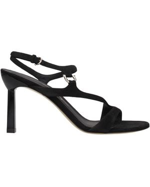 Ferragamo Jille Damens Sandalen aus schwarzem Wildleder