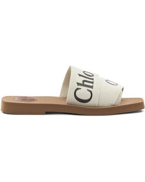 Chloé "Woody" Slides - White