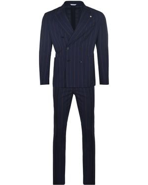 Manuel Ritz Suit Made Of Wool - Blue