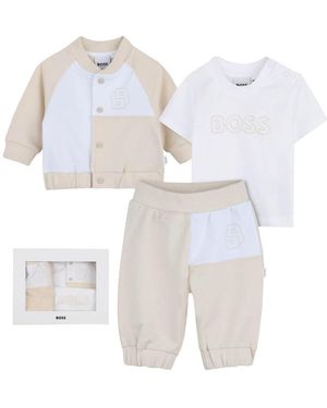 BOSS Set Felpa+T Shirt+Tuta - White